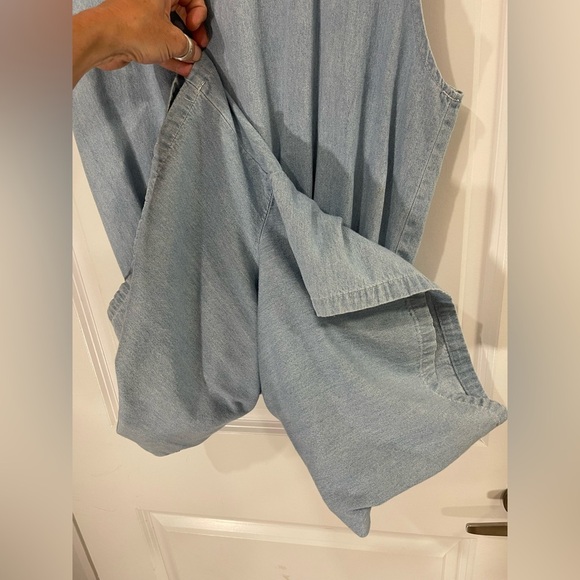 Vintage SPOTLIGHT Denim Romper size L with Pockets Bejewelled Sun and Moon - Picture 11 of 11
